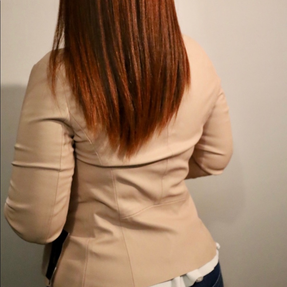 Zara’s Women’s Pale Pink Faux Leather Jacket - Picture 3 of 13